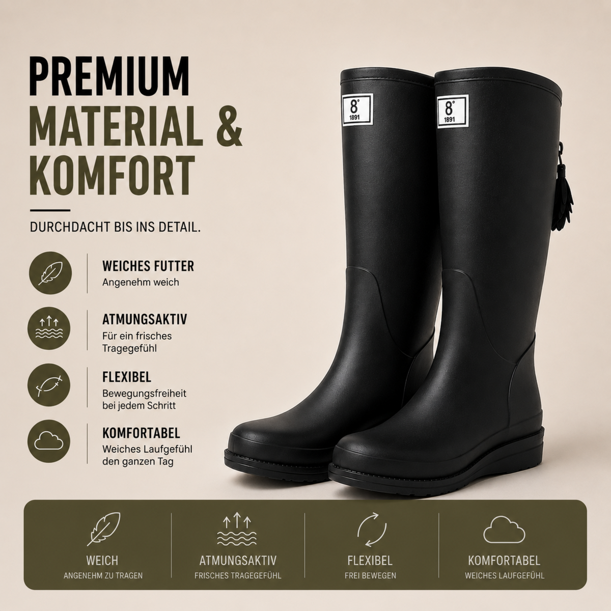 Waterdichte Regenlaarzen Dames Halfhoog PVC Slip-On Laarzen Voorjaar Herfst Weerbestendige Tuinlaarzen