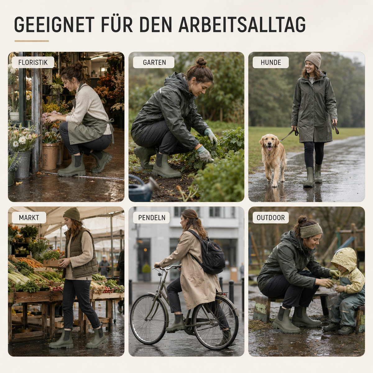 Waterdichte Chelsea Regenlaarzen Dames Antislip Zool Flexibel PVC Slip-On Enkelhoog Comfortabel Herfst Winter