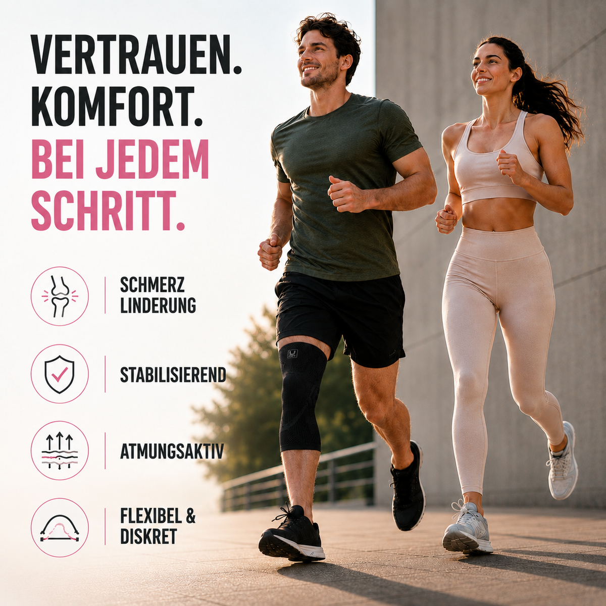 Compressie Kniebandage voor Sport en Dagelijks Gebruik Elastische Steun Stabiliteit Zwelling Blessurepreventie
