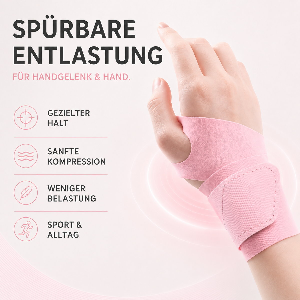 Polsbrace Ultralight - Ademende Nylon Handsteun met Verstelbare Sluiting voor Training en Dagelijks Gebruik