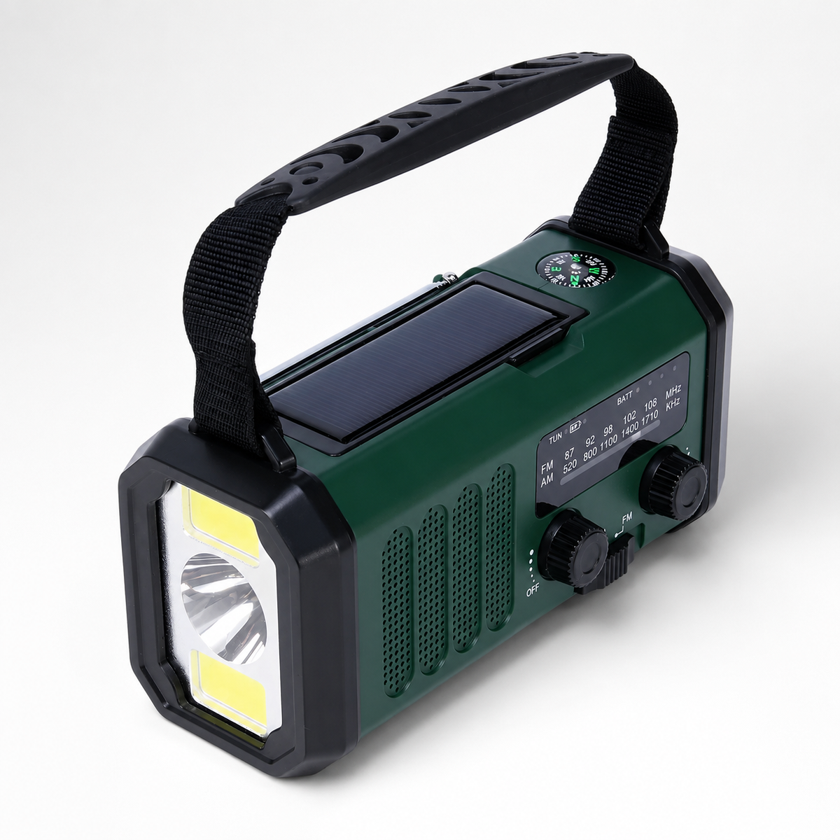 Noodradio met Zonnepaneel en Slinger - Powerbank en LED Zaklamp voor Outdoor Camping en Noodgevallen