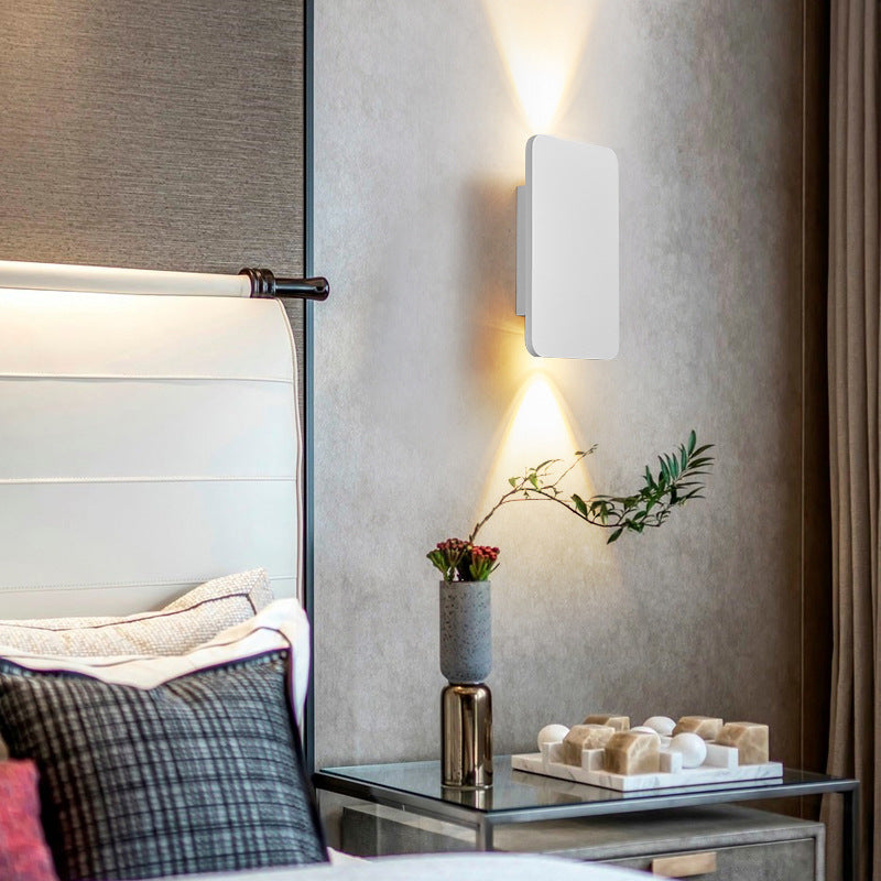 Moderne rechthoekige LED wandlamp voor binnen - strakke binnenwandverlichting in diverse kleuren
