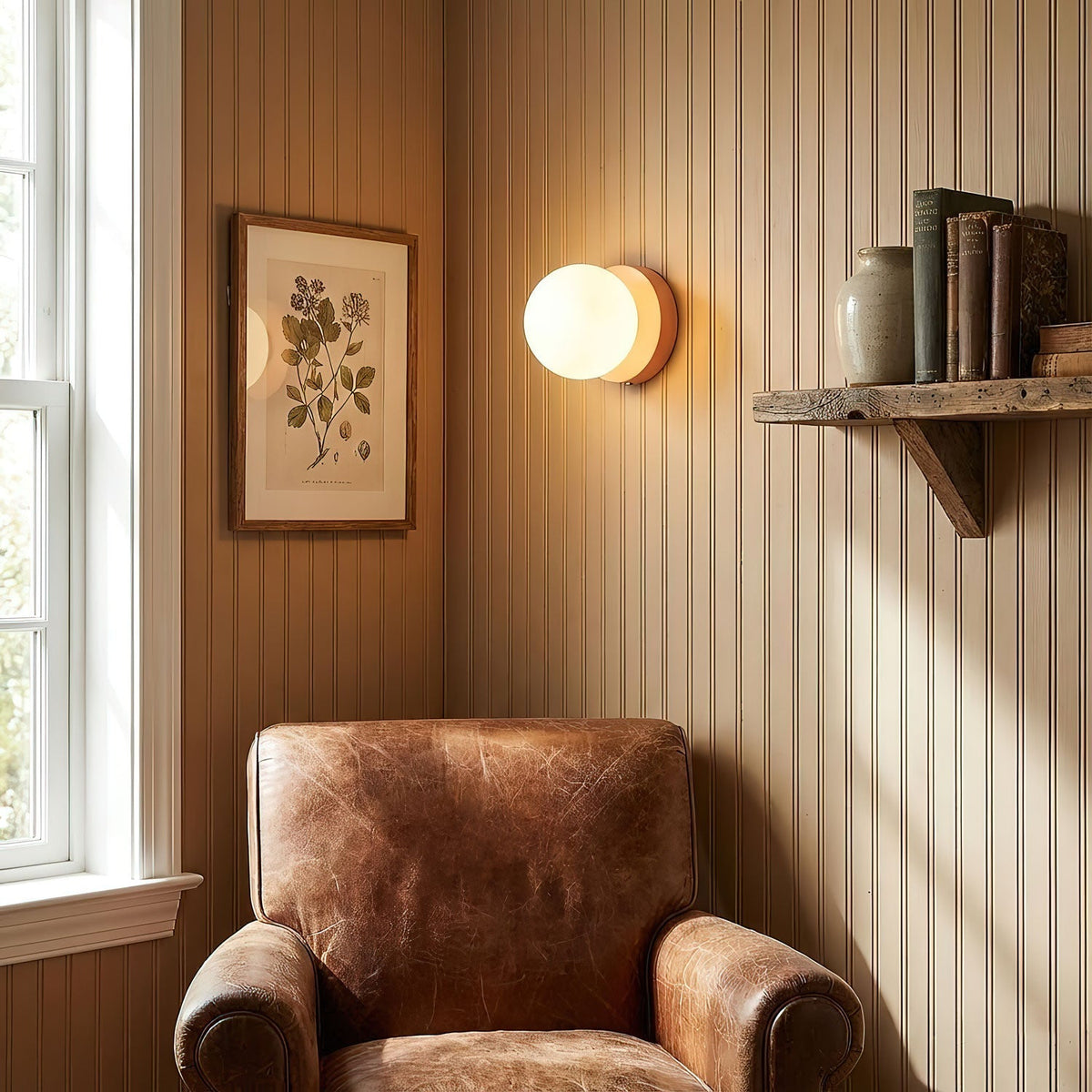 Nuvol Wandlamp - Metalen Wandspot met Glazen Bol ø12cm - Compacte Wandverlichting in 5 Kleuren