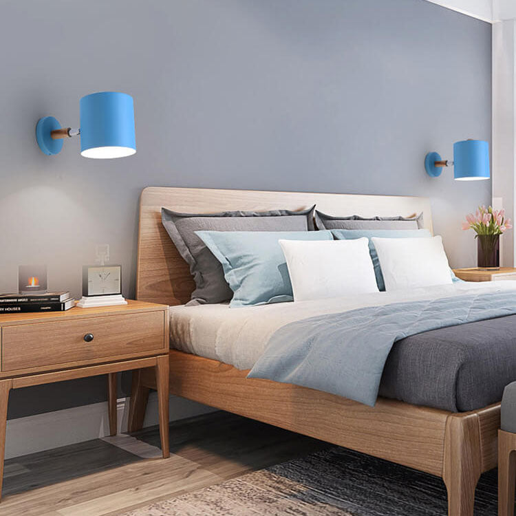 Wandlamp Metaal Hout Verstelbaar Slaapkamer Woonkamer Scandinavisch Macaronkleur E27 Bedlamp Muurlamp