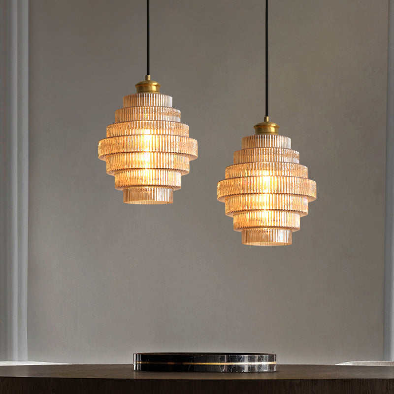 Glazen Hanglamp met Metalen Flessendesign E27 Fitting Diameter 22cm voor Keuken Eetkamer Woonkamer Verlichting