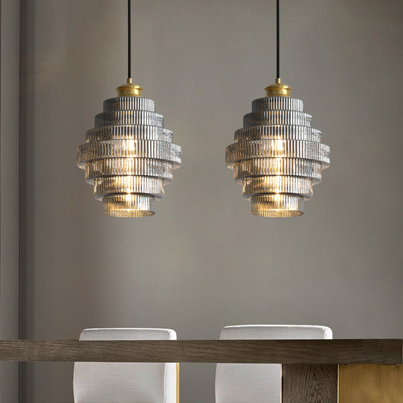 Glazen Hanglamp met Metalen Flessendesign E27 Fitting Diameter 22cm voor Keuken Eetkamer Woonkamer Verlichting