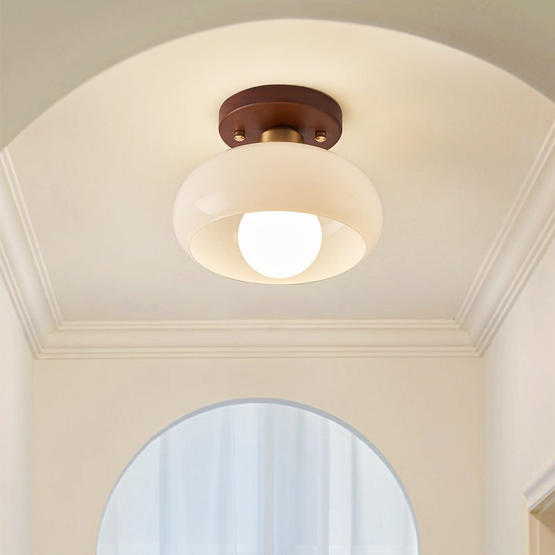 Bauhaus Plafondlamp French Cream - Crème LED Plafondlamp voor Slaapkamer & Woonkamer