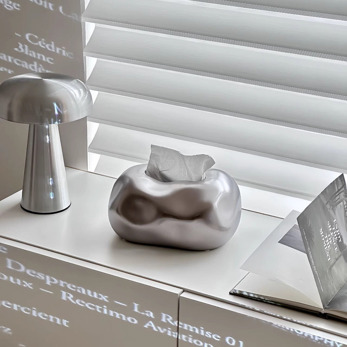 Wolkenvormige Tissuehouder 19,5×15×10 cm Keramiek Sierlijk Wit Design voor Scandinavisch Interieur