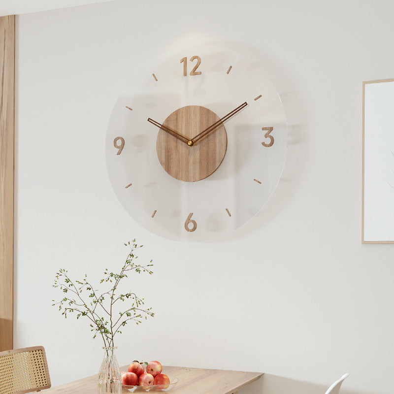 Scandinavische Houten Wandklok 35 cm - Minimalistisch & Stil Design
