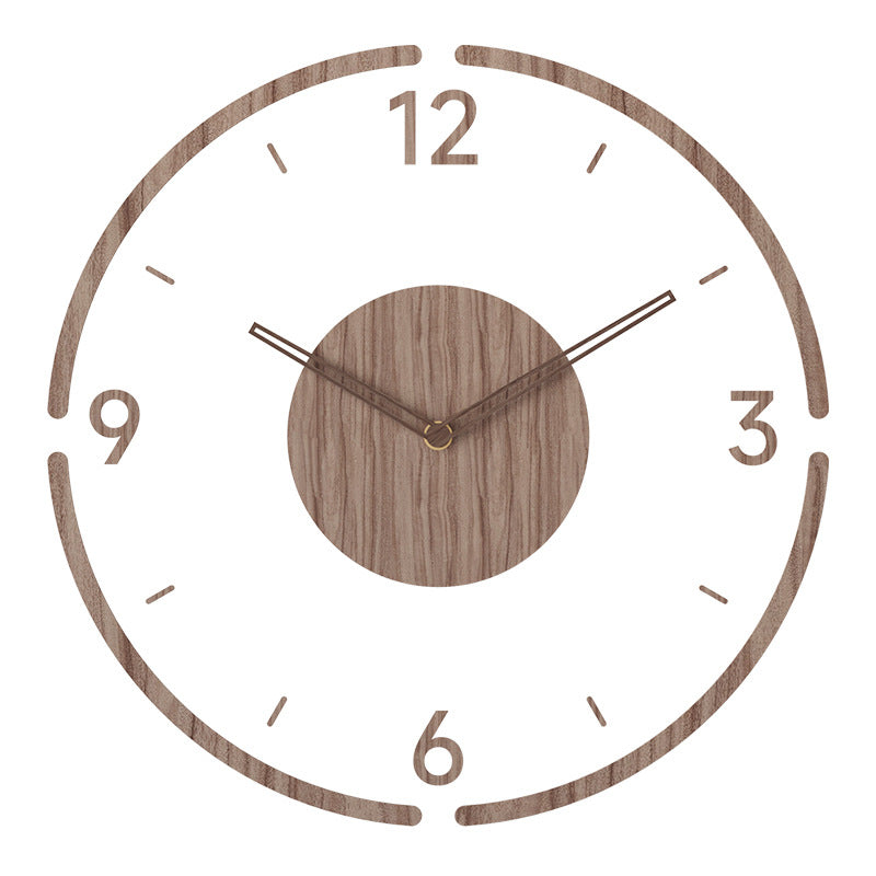 Scandinavische Houten Wandklok 35 cm - Minimalistisch & Stil Design