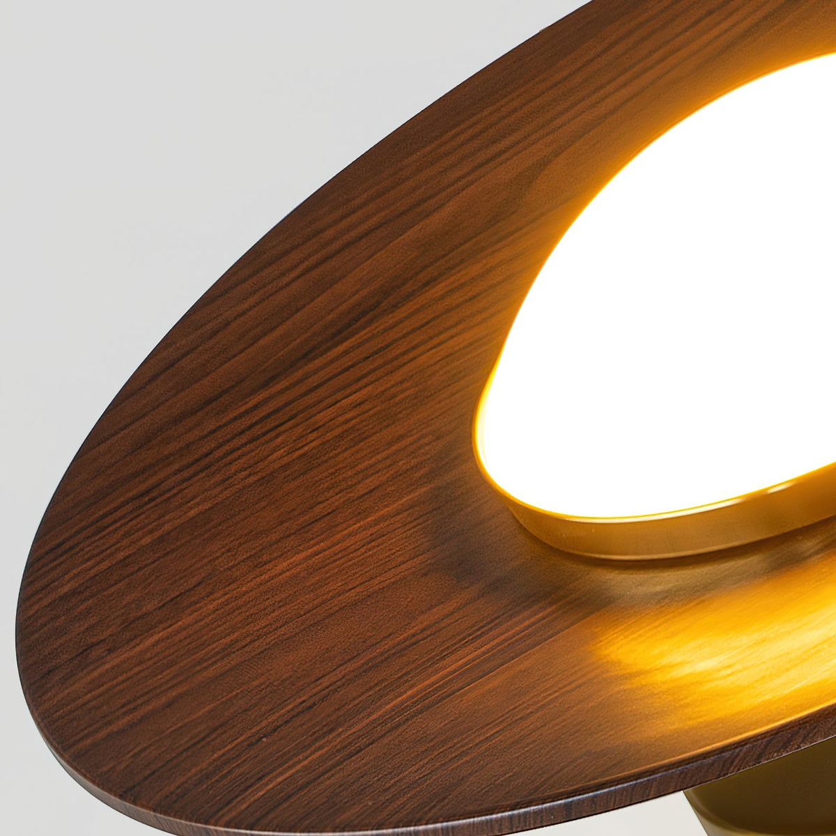 Plafondlamp Houtlook Goud LED Rond 24cm Modern Design