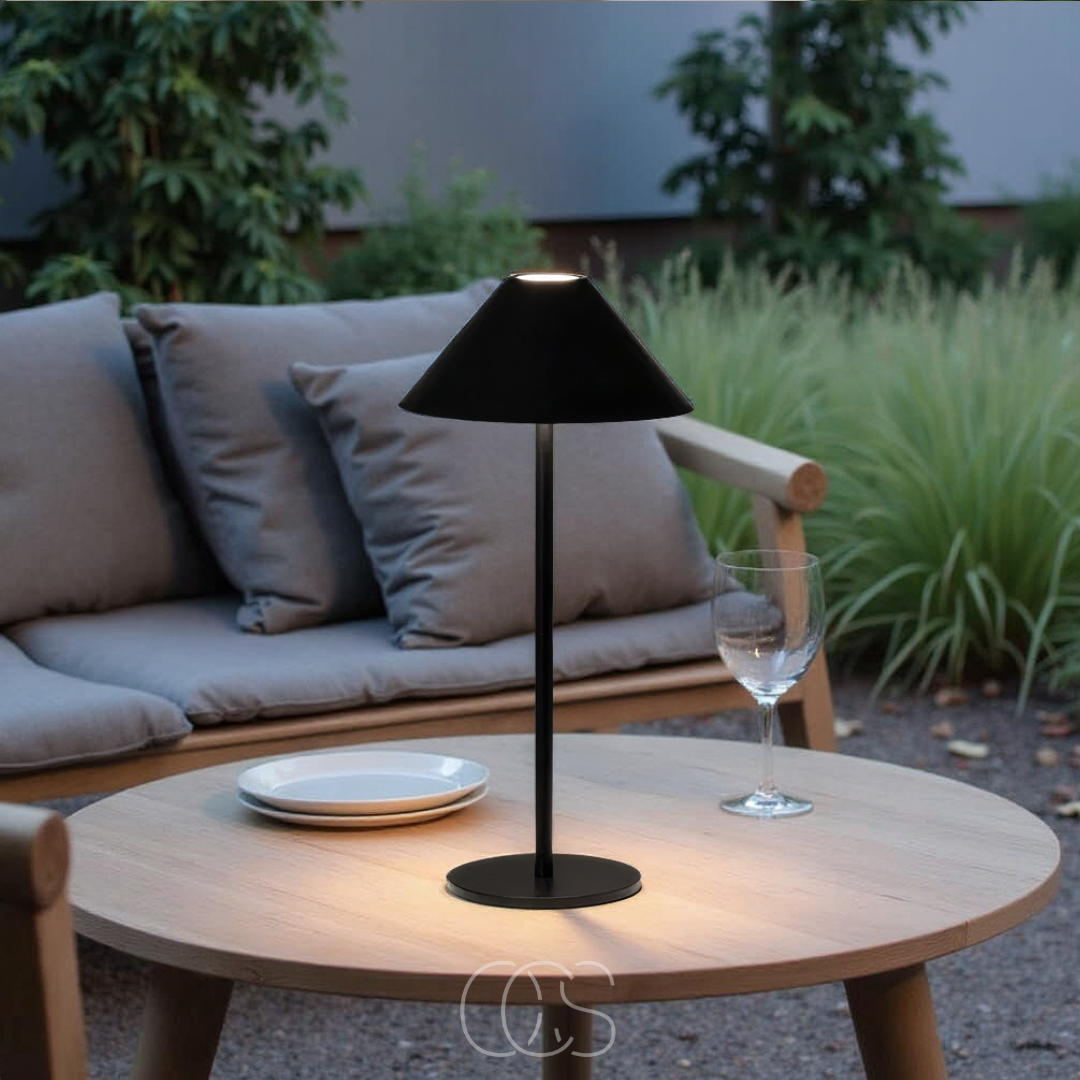 Draadloze LED Tafellamp Touch Dimbaar 20u Batterij IP54 Binnen Buiten Warm Wit 3000K Lantaarn Design