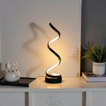 Tafellamp Spiraalvorm Metaal Dimbaar 3 Lichtkleuren Warm Neutraal Koud Wit Moderne Sfeerlamp Bureaulamp