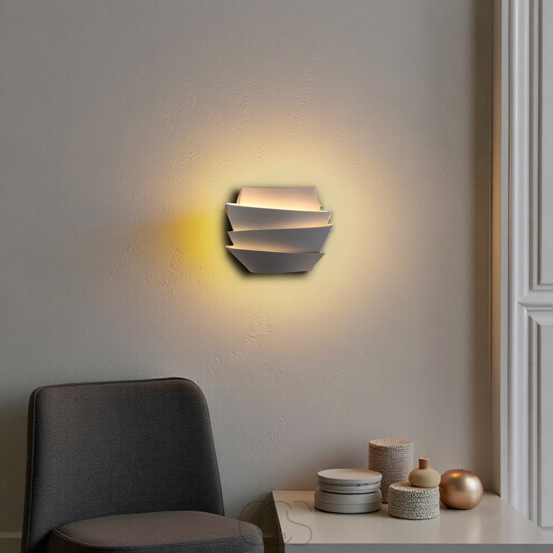 Wandlamp Dubbel Lichtpunt Mat Wit Scandinavisch Design Interieurverlichting Woonkamer Gepoedercoat IJzer E27