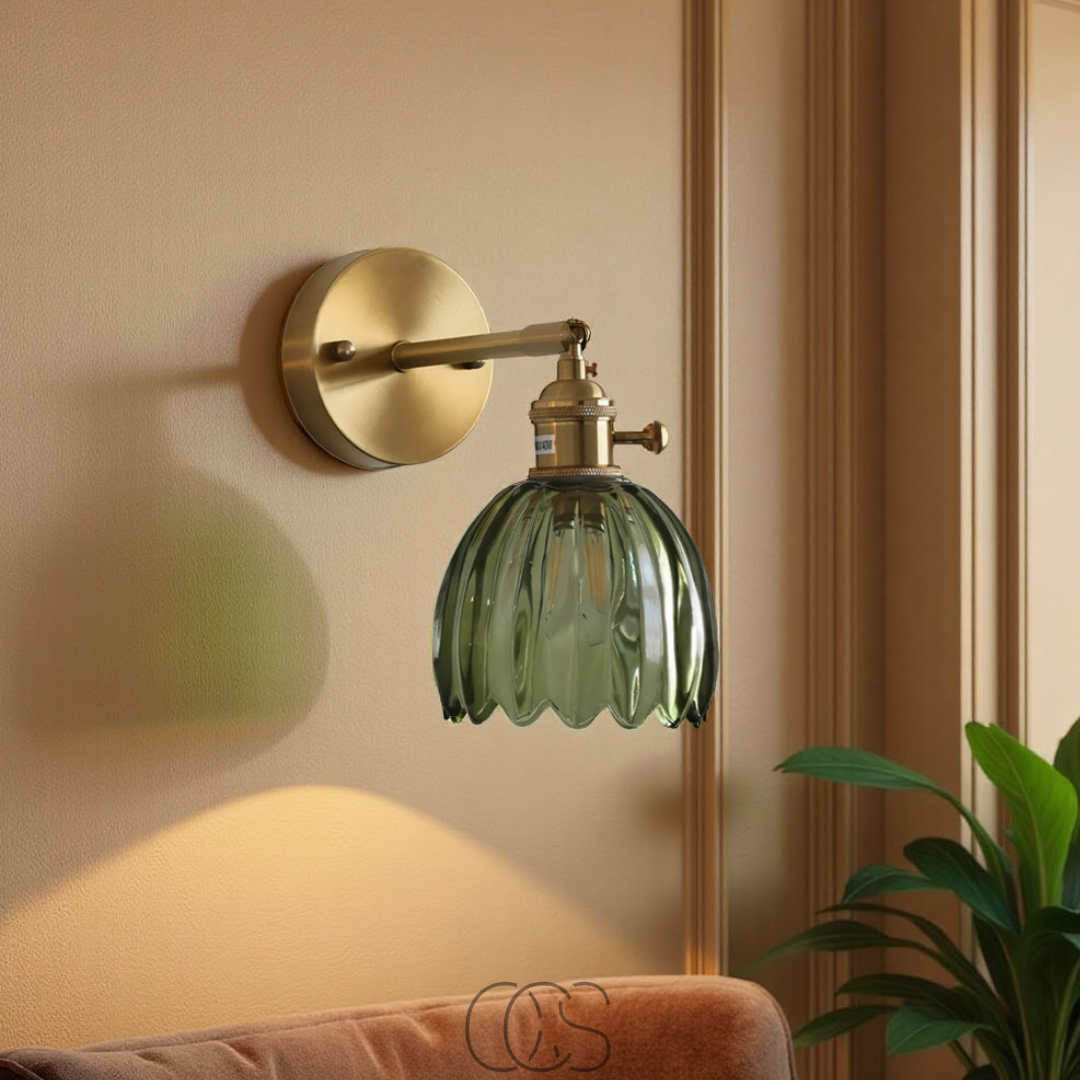 Glazen Wandlamp Tulpvorm E27 Vintage Design Sfeerlicht Woonkamer Slaapkamer Hal Accentverlichting Retro
