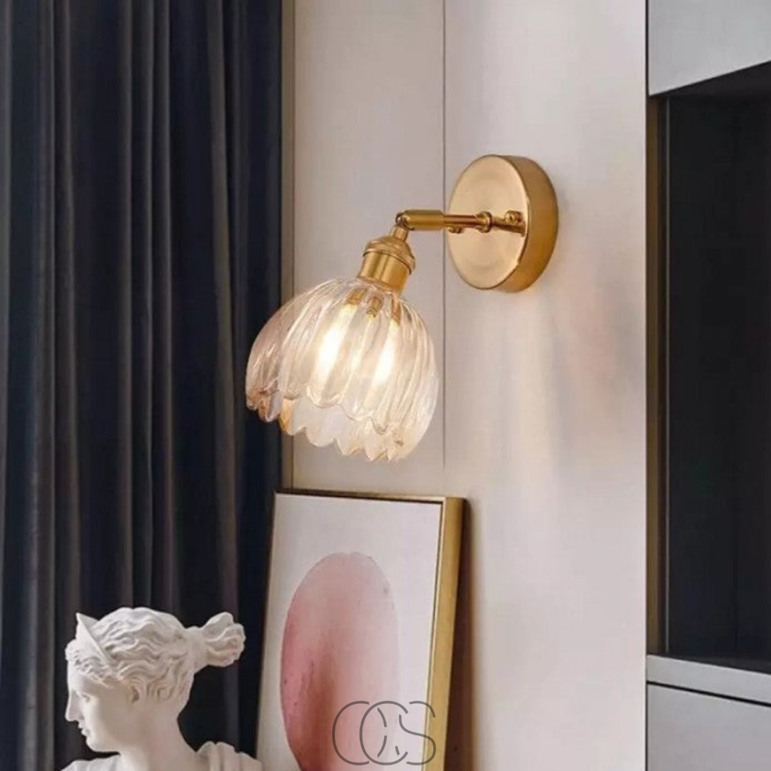 Glazen Wandlamp Tulpvorm E27 Vintage Design Sfeerlicht Woonkamer Slaapkamer Hal Accentverlichting Retro