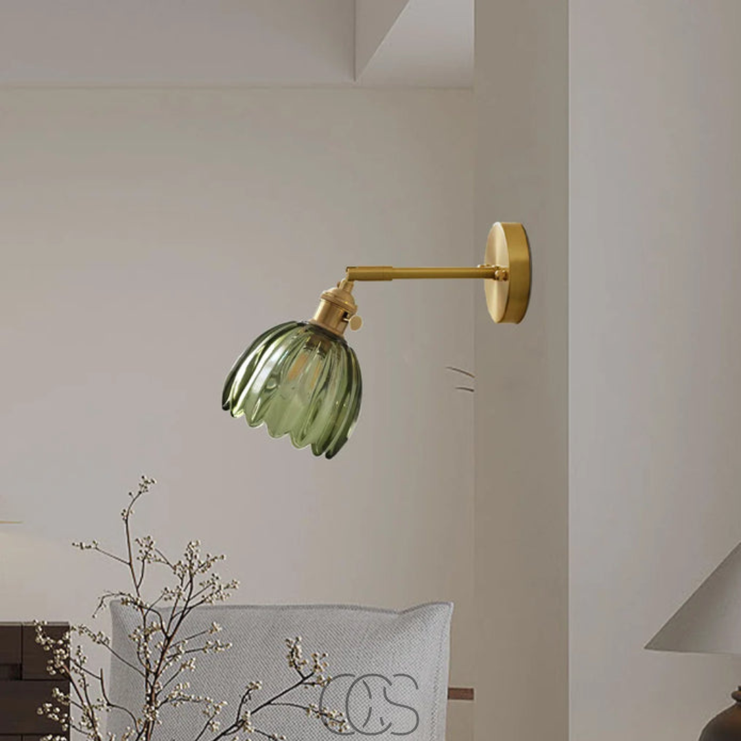 Glazen Wandlamp Tulpvorm E27 Vintage Design Sfeerlicht Woonkamer Slaapkamer Hal Accentverlichting Retro