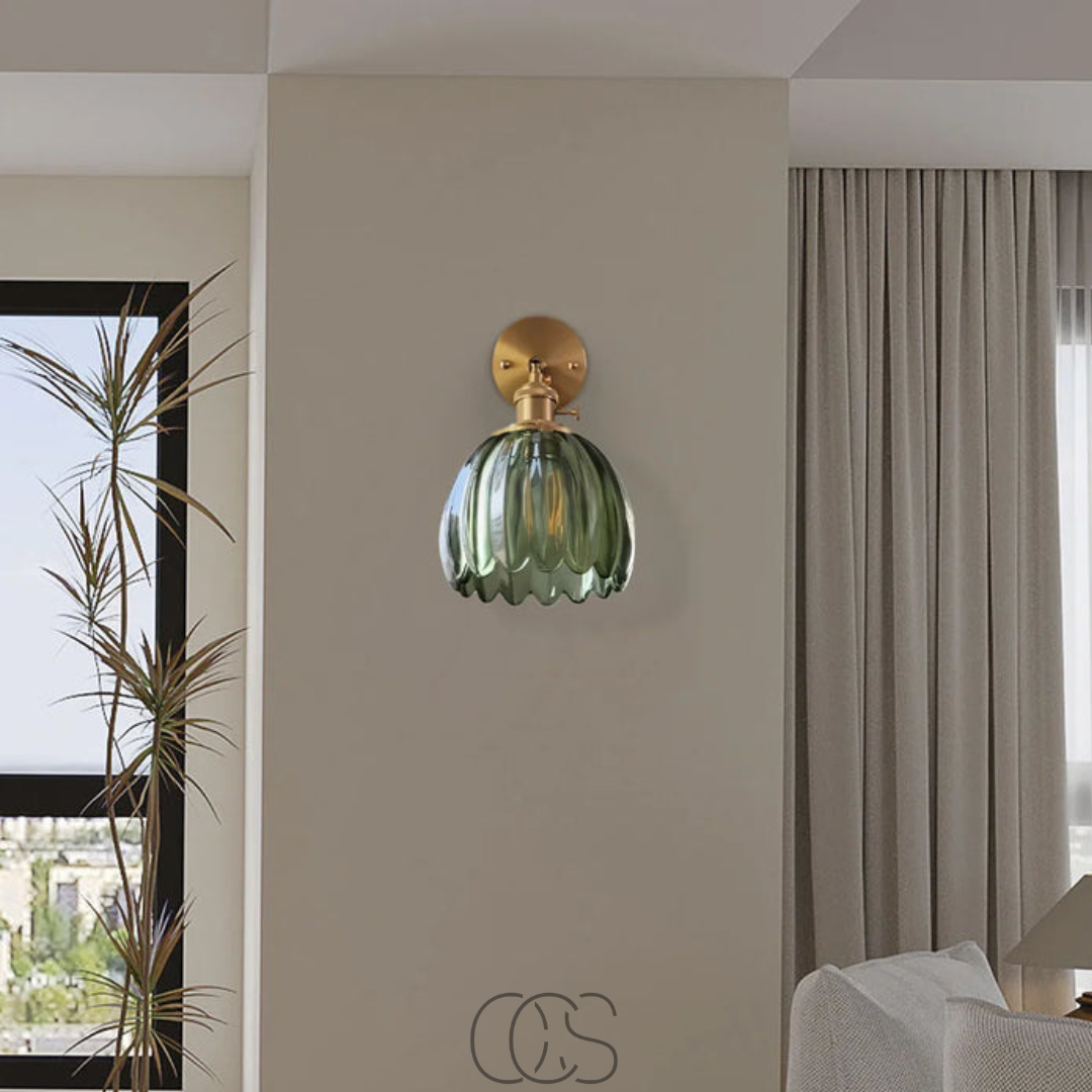 Glazen Wandlamp Tulpvorm E27 Vintage Design Sfeerlicht Woonkamer Slaapkamer Hal Accentverlichting Retro
