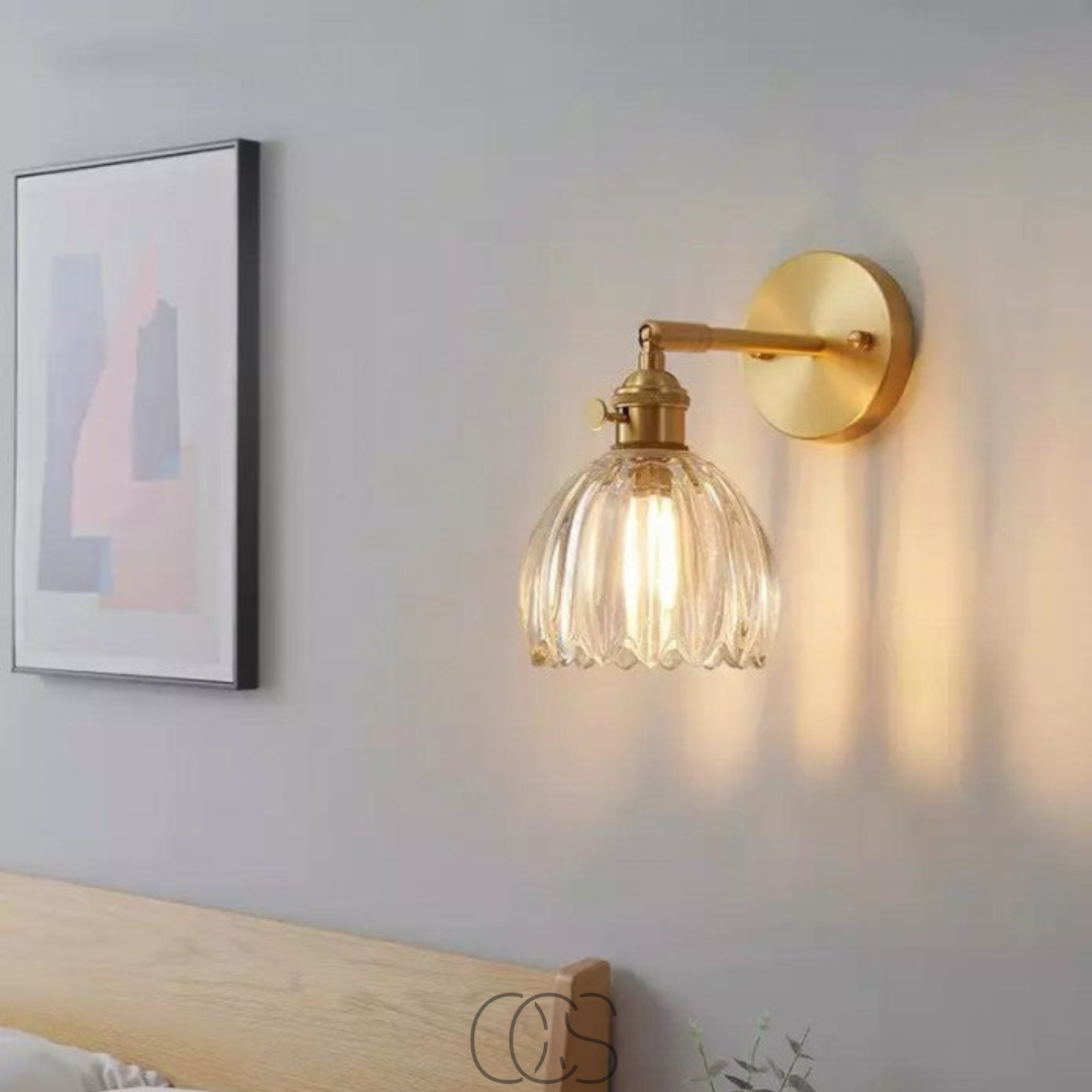 Glazen Wandlamp Tulpvorm E27 Vintage Design Sfeerlicht Woonkamer Slaapkamer Hal Accentverlichting Retro
