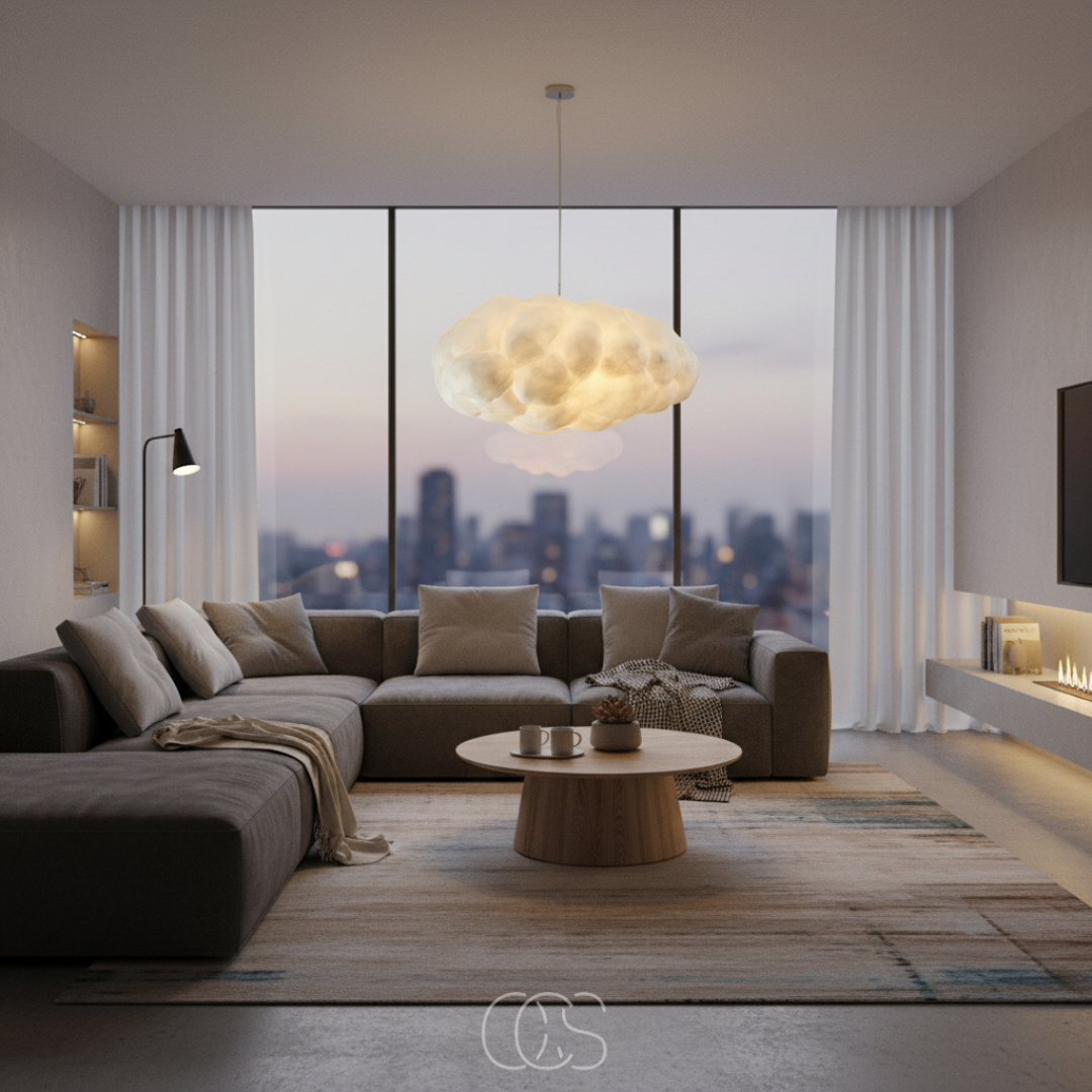 Hanglamp Wolkvorm 30-80cm Warm Wit Licht E27 Plafondverlichting Eetkamer Woonkamer Slaapkamer Sfeerverlichting