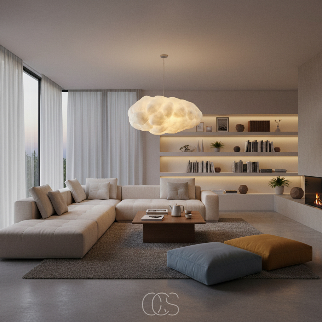 Hanglamp Wolkvorm 30-80cm Warm Wit Licht E27 Plafondverlichting Eetkamer Woonkamer Slaapkamer Sfeerverlichting