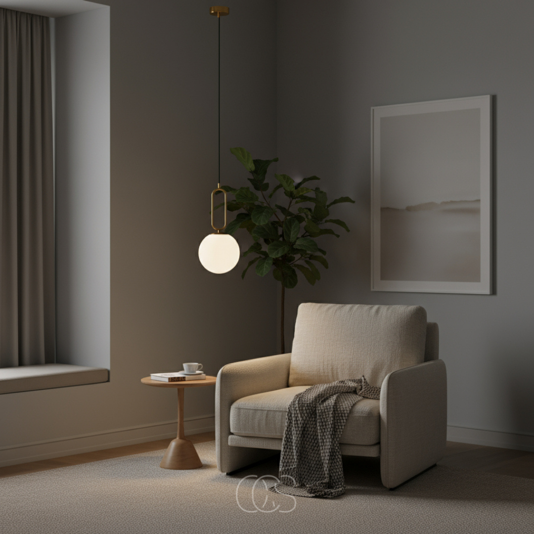 Glazen Hanglamp Goud Ø15cm Warmwit Licht Eettafel Keuken Hal Slaapkamer Romantisch Accent Verlichting