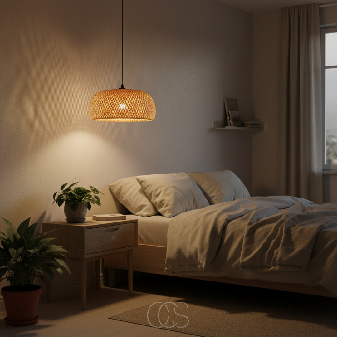 Hanglamp Bamboe Ovaal Gevlochten Natuurlijk Lichtbruin Zwart E27 Eetkamer Woonkamer Scandinavisch Boho