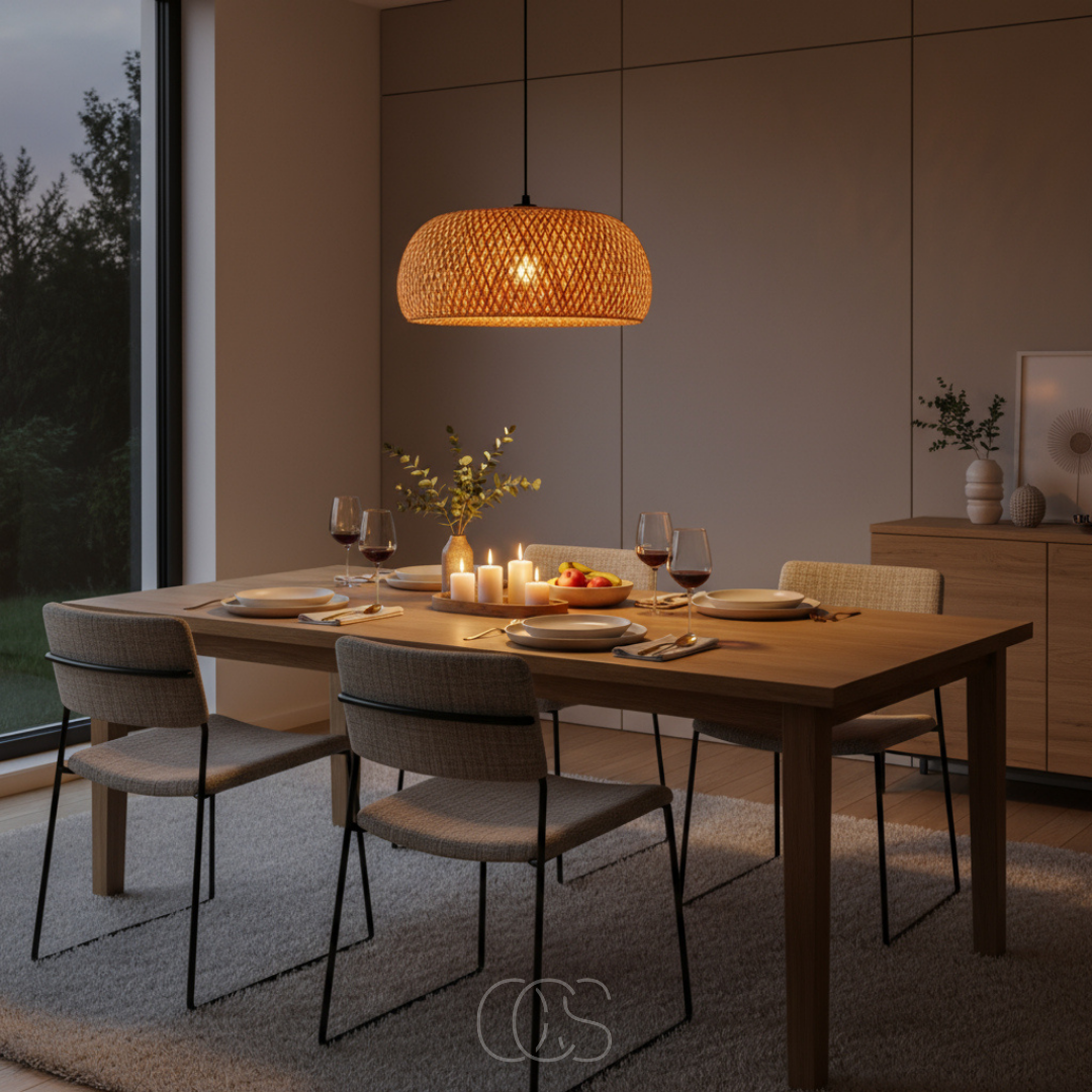 Hanglamp Bamboe Ovaal Gevlochten Natuurlijk Lichtbruin Zwart E27 Eetkamer Woonkamer Scandinavisch Boho