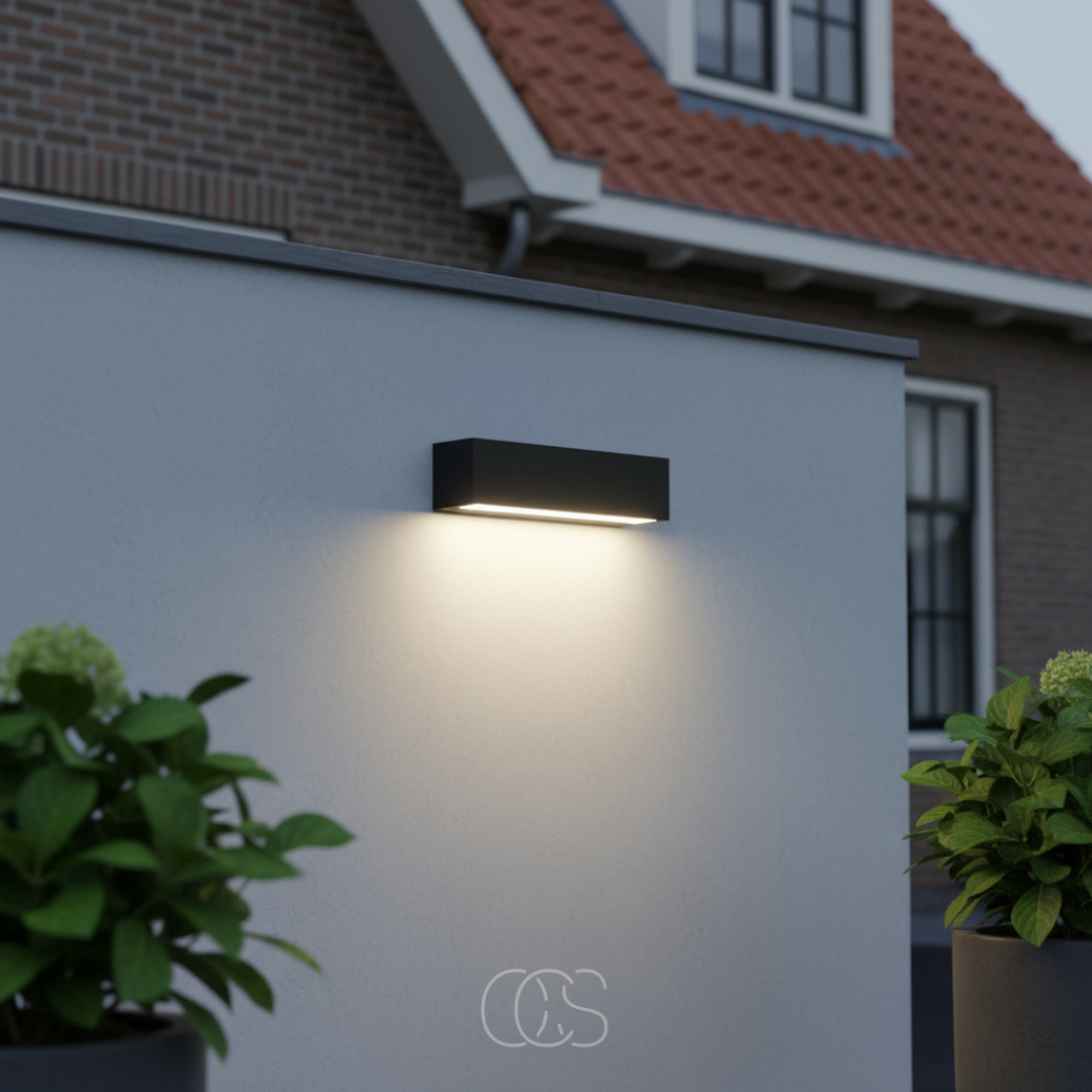 Buitenwandlamp Downlight Aluminium Antraciet IP65 Waterdicht Warm Wit 897 Lumen Gevelverlichting Modern Tuin