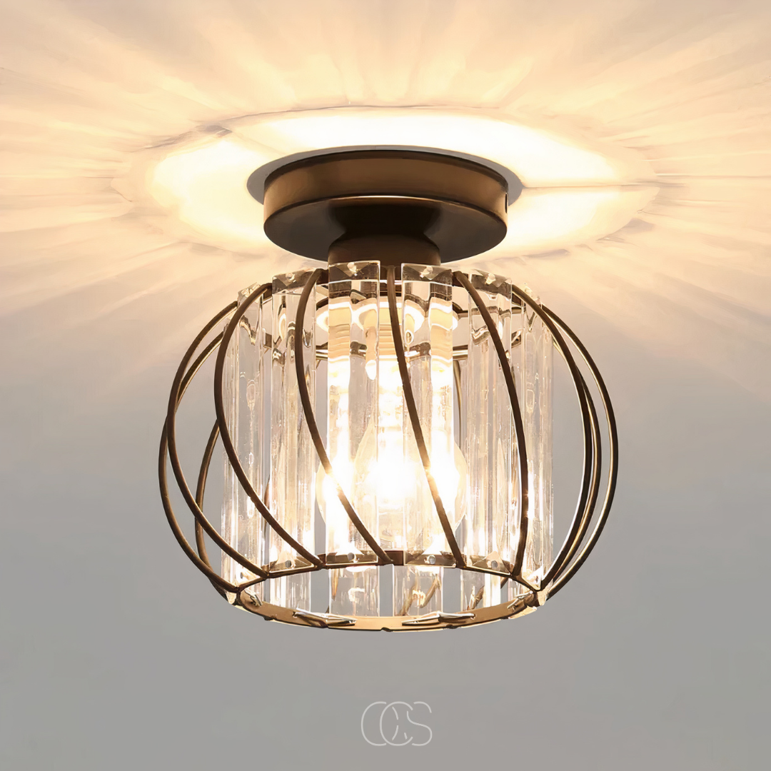 Glazen Plafondlamp Ø23cm Glas Metaal E27 Fitting Modern Scandinavisch Design Verlichting Hal Slaapkamer Gang