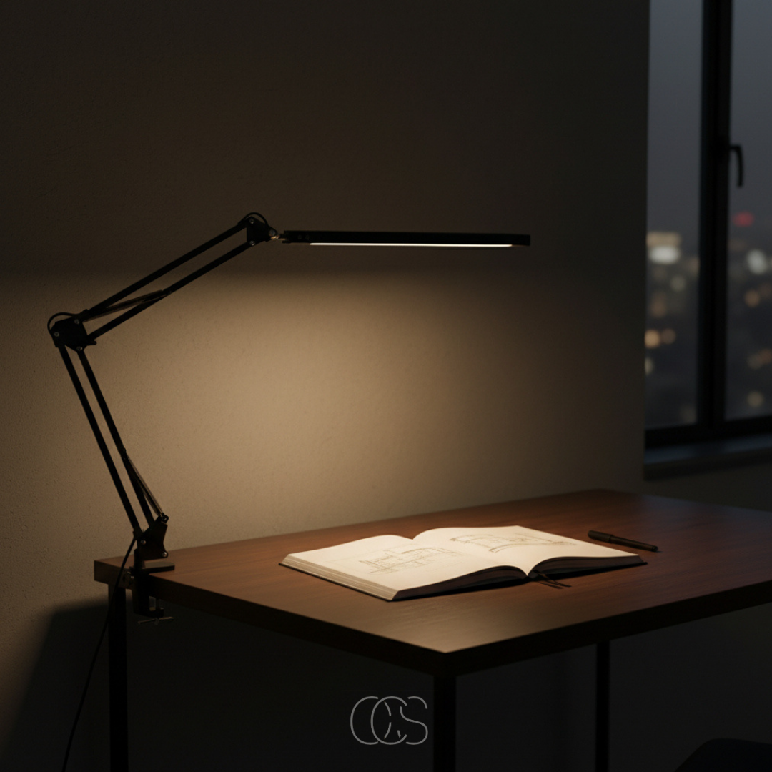 Bureaulamp LED met Klem Dimbaar Zwart 360° Flexibele Arm Oogvriendelijk Werkverlichting Tafellamp Studeerlamp