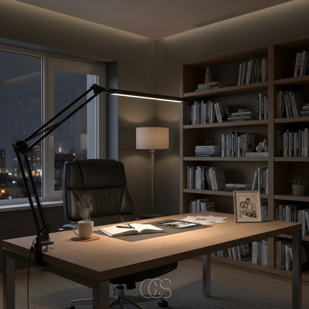 Bureaulamp LED met Klem Dimbaar Zwart 360° Flexibele Arm Oogvriendelijk Werkverlichting Tafellamp Studeerlamp
