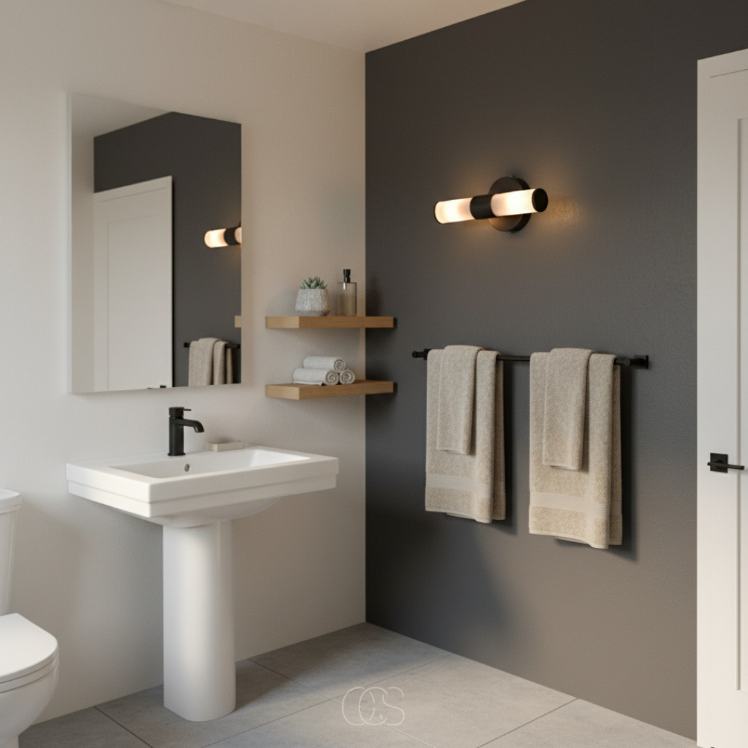 Wandlamp Badkamer Zwart Matglas Up Down LED Verlichting Sfeervol Minimalistisch Modern Design Interieur Wandverlichting