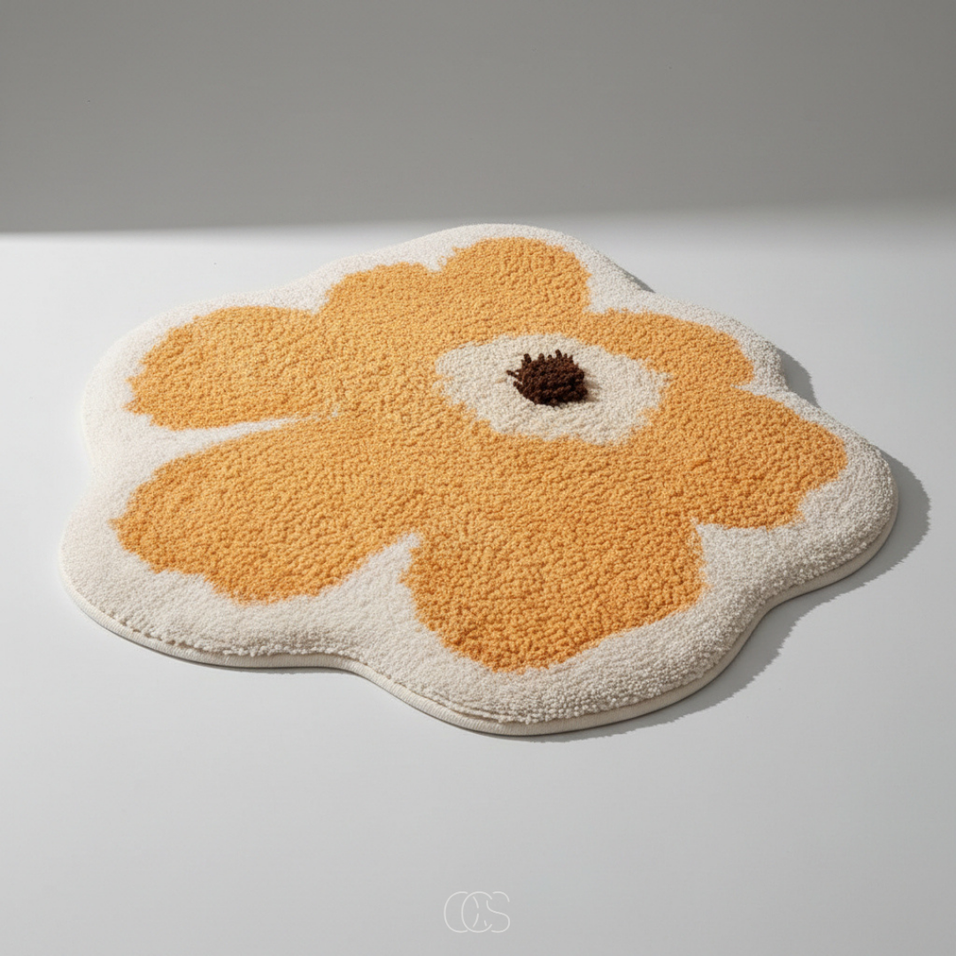 Badmat Bloemvorm Antislip Polyester Badkamer Zachte Vloermat Wasbaar Douche Toilet Absorberend Decoratief