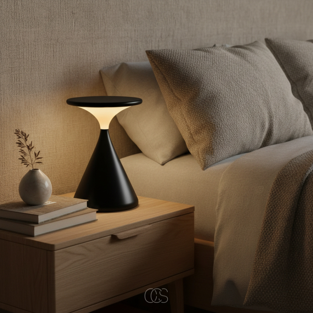 Draadloze LED Tafellamp Zandlopervorm Dimbaar Touchbediening Oplaadbaar USB-C Aluminium Sfeerlicht Decoratief