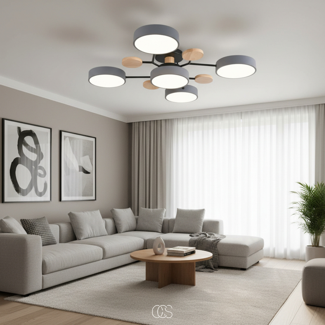 Ronde LED Plafondlamp Metaal 63,5cm Meerkleurig Dimbaar Modern Design Woonkamer Eetkamer Slaapkamer Verlichting
