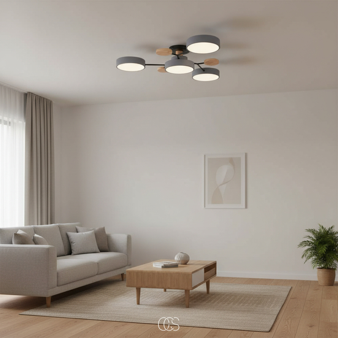 Ronde LED Plafondlamp Metaal 63,5cm Meerkleurig Dimbaar Modern Design Woonkamer Eetkamer Slaapkamer Verlichting