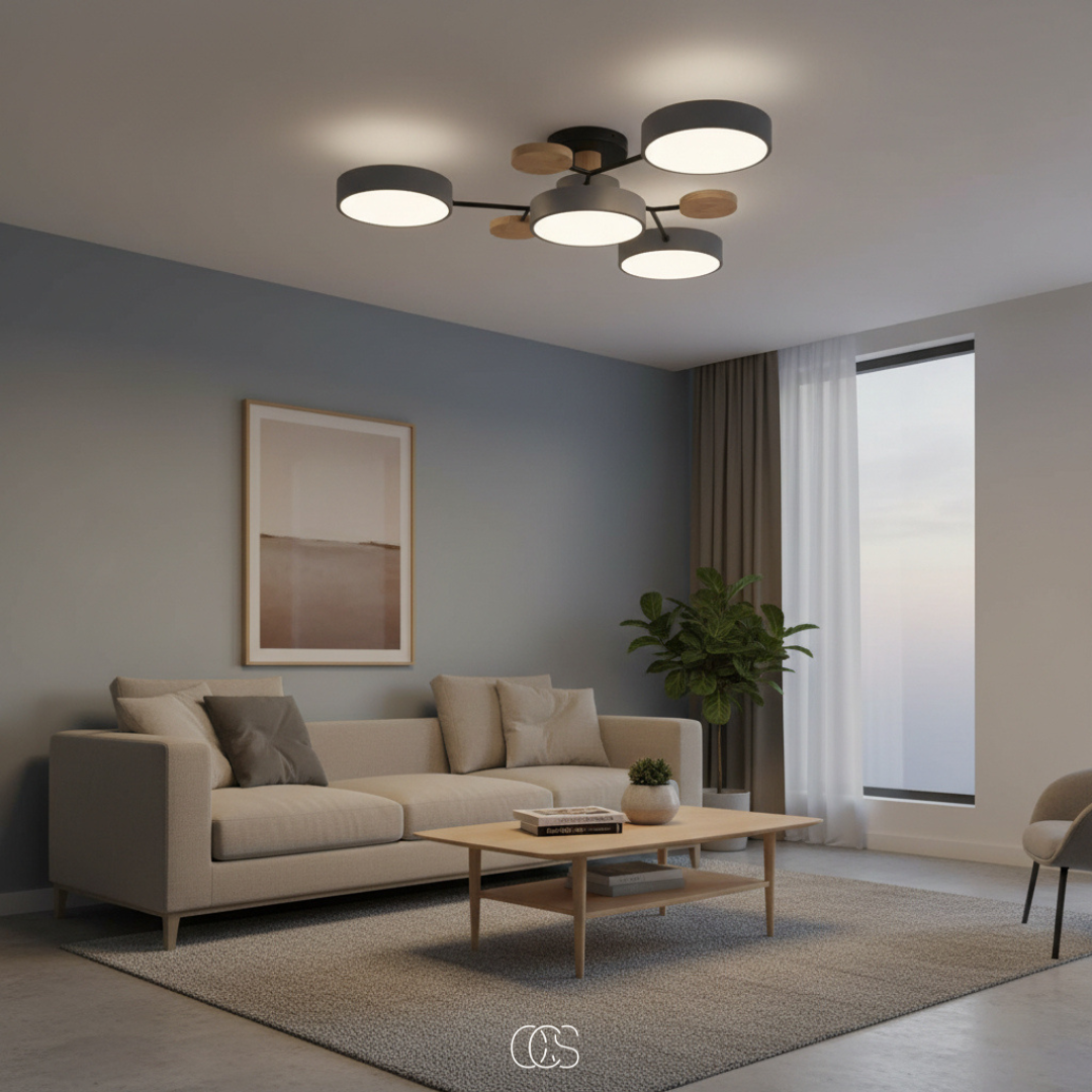 Ronde LED Plafondlamp Metaal 63,5cm Meerkleurig Dimbaar Modern Design Woonkamer Eetkamer Slaapkamer Verlichting