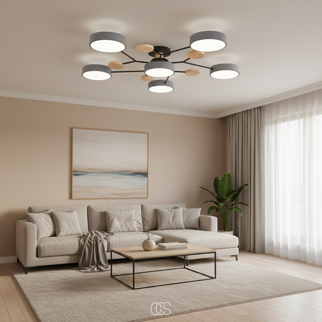 Ronde LED Plafondlamp Metaal 63,5cm Meerkleurig Dimbaar Modern Design Woonkamer Eetkamer Slaapkamer Verlichting