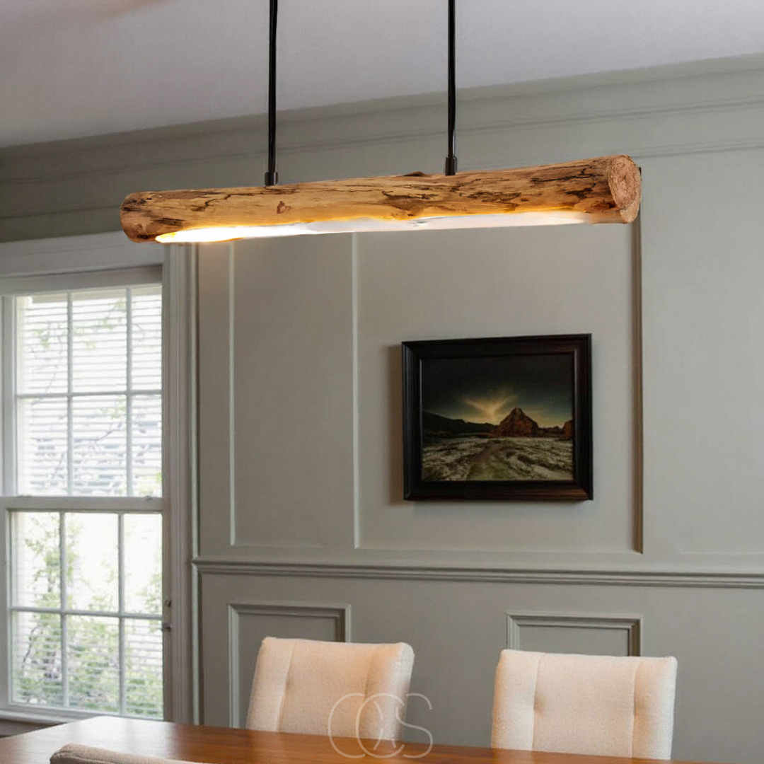 Dimbare Hanglamp Hout 80cm Zwart Metaal Warm Wit LED Eettafel Scandinavisch Design Sfeervol Sfeerverlichting