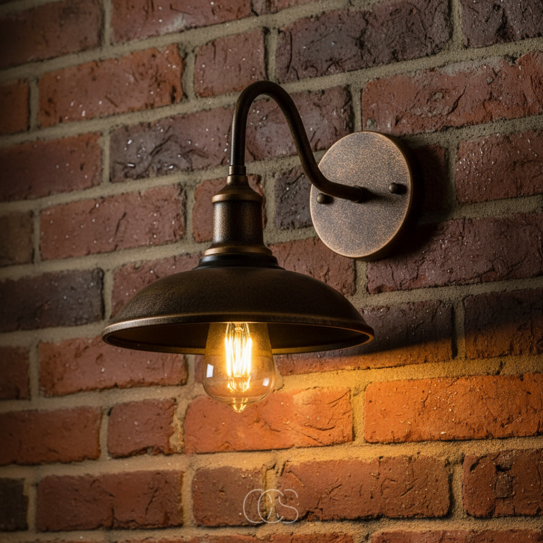 Vintage Buitenwandlamp Brons Metaal E27 IP55 Waterdicht Gevel Terras Tuinverlichting Wandverlichting