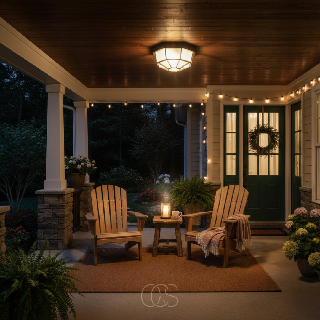 Buitenplafondlamp Donkergrijs Aluminium Glas E27 IP44 Spatwaterdicht Terras Veranda Entree Dimbaar Tuin