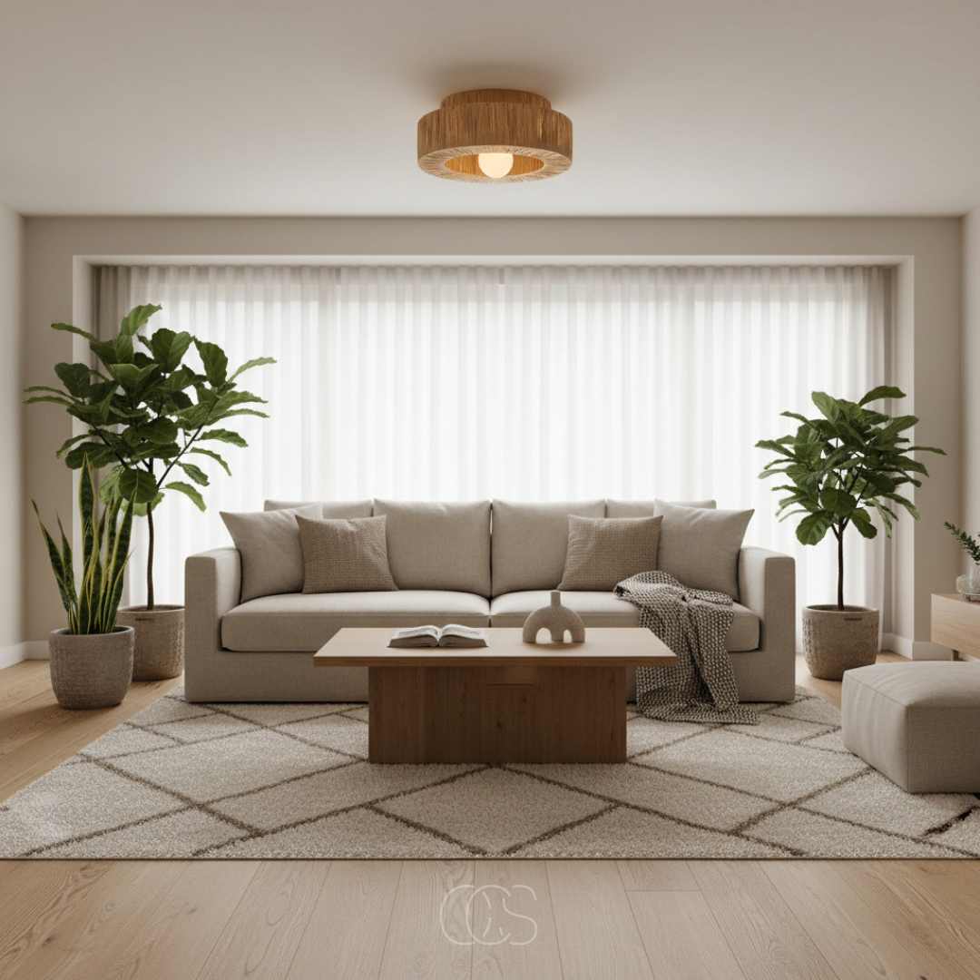 Plafondlamp Rotan Natuurlijk 45cm Hangende Lamp Scandinavisch Warm Licht Woonkamer Slaapkamer Hal Eetkamer