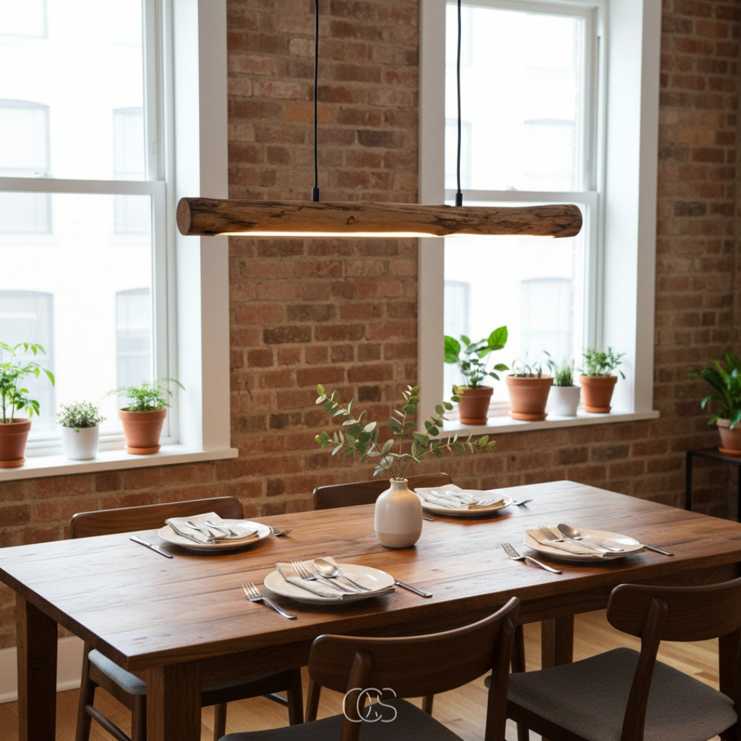 Dimbare Hanglamp Hout 80cm Zwart Metaal Warm Wit LED Eettafel Scandinavisch Design Sfeervol Sfeerverlichting