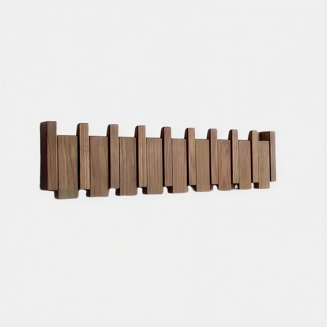 Wandkapstok Eikenhout Inklapbare Haken Piano Design Hal Slaapkamer Ruimtebesparend Wandmontage Coat Rack