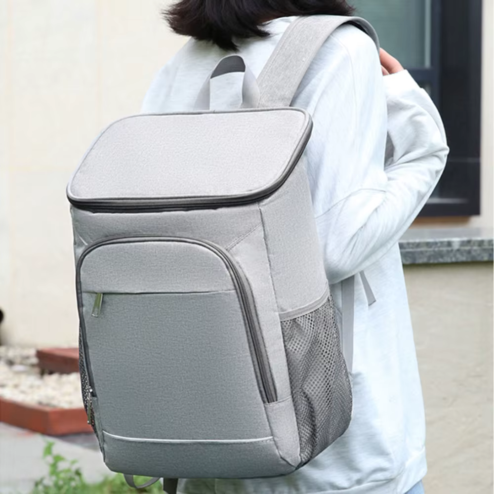 Koelrugzak Geïsoleerd 18L 30L Waterdicht Oxford Nylon Zwart Grijs Picknick Camping Strand