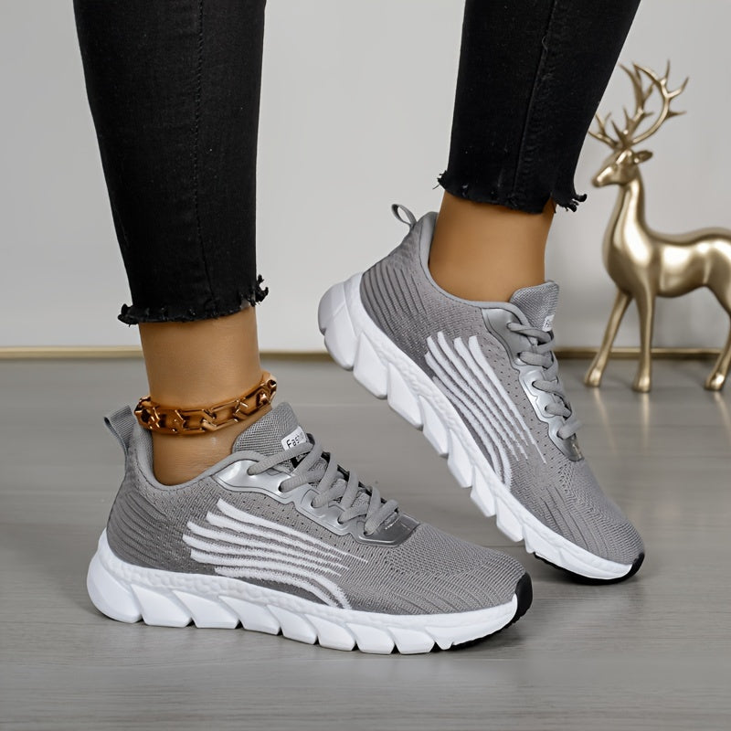 Sportieve Dames Sneakers met Luchtig Mesh en Schokdempende Zool voor Wandelen Hardlopen Fitness en Dagelijks Gebruik