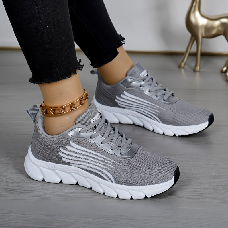 Sportieve Dames Sneakers met Luchtig Mesh en Schokdempende Zool voor Wandelen Hardlopen Fitness en Dagelijks Gebruik