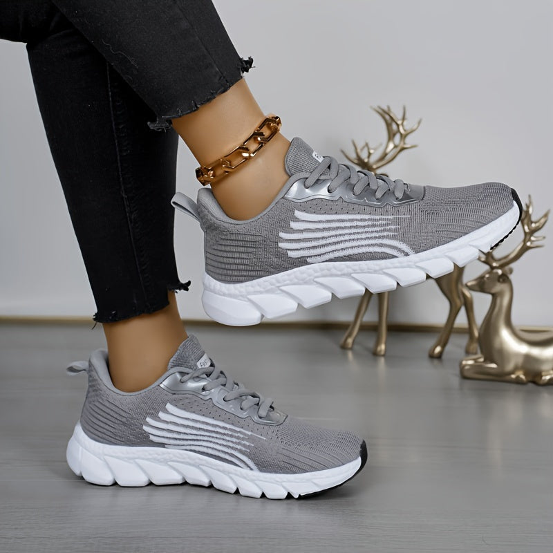 Sportieve Dames Sneakers met Luchtig Mesh en Schokdempende Zool voor Wandelen Hardlopen Fitness en Dagelijks Gebruik