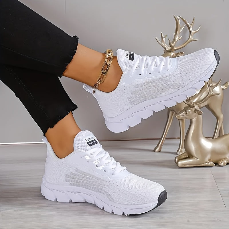 Sportieve Dames Sneakers met Luchtig Mesh en Schokdempende Zool voor Wandelen Hardlopen Fitness en Dagelijks Gebruik